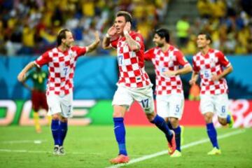 0-3. Mario Mandzukic celebra el tercer gol.