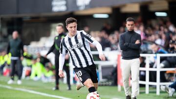 Escriche, ante el CD Leganés.