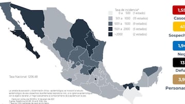 Mapa, muertes y casos de coronavirus en México por estados hoy 13 de enero