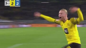 El gol-apisonadora de Haaland en el 91' para darle la victoria al Dortmund