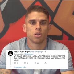 Cuéllar se despide de Flamengo y la hinchada no lo perdona