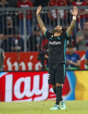 Marcelo celebrates after scoring.