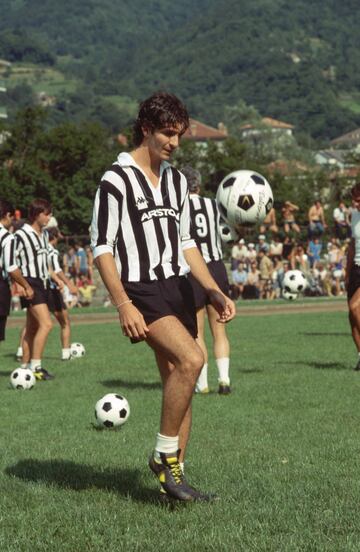 Rossi en un entrenamiento con la Juventus de Turín. 