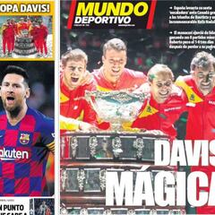 La Davis de Piqué y Messi, en las portadas de Barcelona