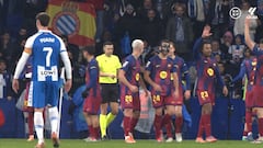 Sale a la luz qué dijo el árbitro del derbi en la lluvia de botellas al Barça en Cornellà