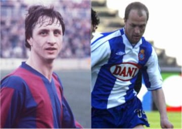 Johan Cruyff fue uno de los mejores futbolistas del mundo y como técnico del Barcelona revolucionó el fútbol. Su hijo Jordi no llegó muy lejos en el fútbol y siempre vivió a la sombra de su padre.