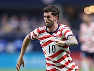 Christian Pulisic está destinado a ser el futbolista más determinante para Estados Unidos en el Mundial 2026. El Capitán América lo sabe y asume el reto. Kevin C. Cox/Getty Images/AFP (Photo by Kevin C. Cox / GETTY IMAGES NORTH AMERICA / Getty Images via AFP)