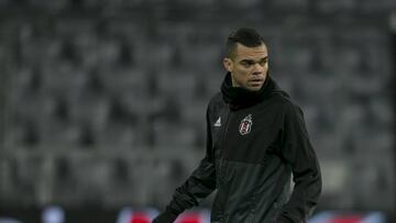 Pepe en un entrenamiento con el Besiktas