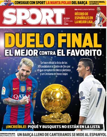 “El mejor contra el favorito”: la prensa catalana ‘tuerce’ por Leo