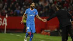 Felipe, durante un partido con el Atl&eacute;tico.