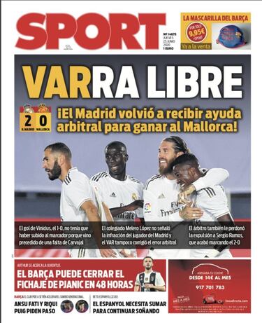 'VARra' libre para el Madrid