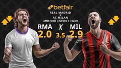 Real Madrid CF vs. AC Milan: horario, dónde ver, pronósticos y estadísticas