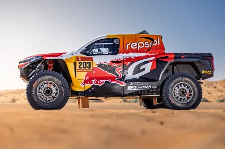 El Toyota Hilux que participará en el próximo Dakar.