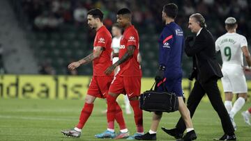 Vrsaljko sale lesionado del Elche-Atl&eacute;tico