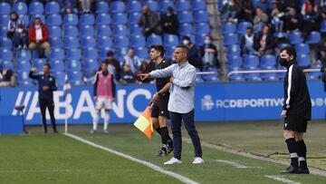 Borja Jiménez en un partido para el Deportivo.