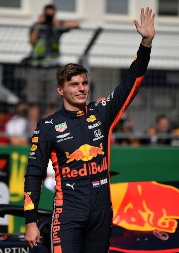 El ganador de la pole Verstappen de Red Bull.