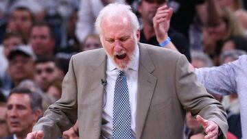 Gregg Popovich, durante un partido de las semifinales ante Houston.