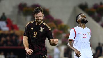 Soccer Football - International Friendly - Oman v Germany - Sultan Qaboos Sports Complex, Muscat, Oman - November 16, 2022 Germany's Niclas Fullkrug celebrates scoring their first goal REUTERS/Annegret Hilse