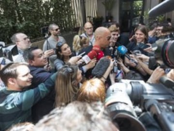 Vin Diesel attends the film launch with Griezmann & Filipe Luis.