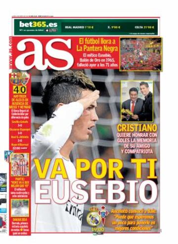 Las portadas de AS de enero