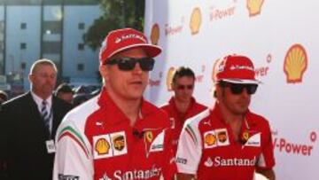 CAMPEONES. Raikkonen y Alonso, la pareja de pilotos de Ferrari.