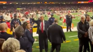 Chiefs’ Chris Jones seeks out President Trump for on-field handshake before Super Bowl LIX