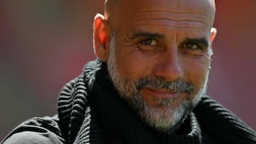 Pep Guardiola, entrenador del Manchester City, antes de un partido.