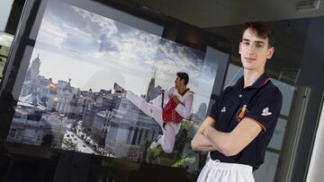 El taekwondista Jesús Tortosa posa en una entrevista para AS.