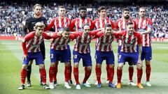 El once del Atl&eacute;tico contra el Real Madrid. 