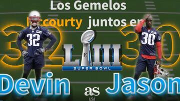 Los Gemelos Jason y Devin Mccourty en el Super Bowl LIII