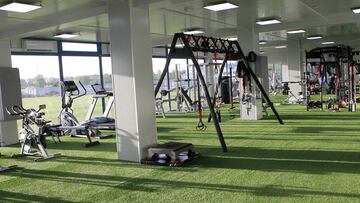 El Gimnasio de la ID Butarque donde entrena el primer equipo. 