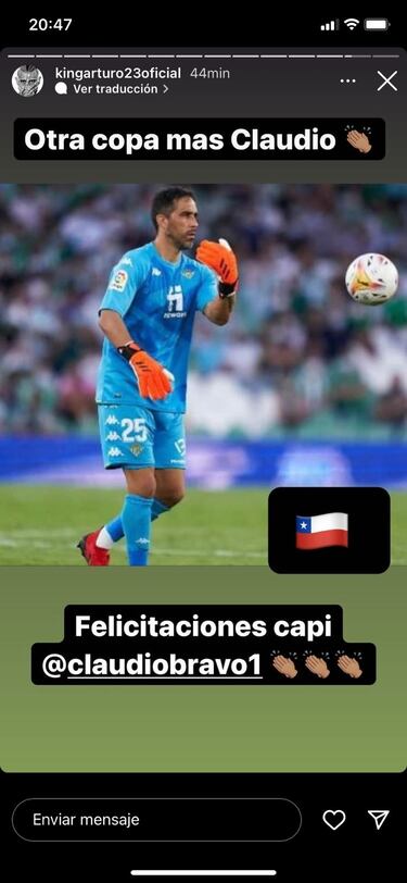 Arturo Vidal no se olvida de Bravo y Pellegrini