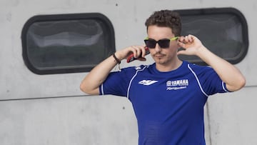 KUALA LUMPUR, MALAYSIA - FEBRUARY 08: Jorge Lorenzo of Spain and Monster Energy Yamaha MotoGP Team  looks on in pit during the MotoGP Pre-Season Tests at Sepang Circuit on February 08, 2020 in Kuala Lumpur, Malaysia. (Photo by Mirco Lazzari gp/Getty Image