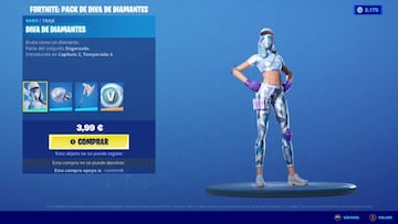 Un vistazo de cerca al skin Diva de Diamantes