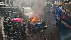 Los ultras del Eintracht desatan la violencia en las calles del Nápoles