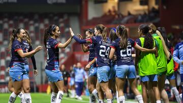     Alicia Cervantes celebrates her goal 0-3 of Guadalajara  during the game Toluca vs Guadalajara, corresponding to first leg match of the Torneo Apertura 2023 of the Womens Liga BBVA MX, at Nemesio Diez Stadium, on November 09, 2023. 

<br><br>

Alicia Cervantes celebra su gol 0-3 de Guadalajara durante el partido Toluca vs Guadalajara, correspondiente al partido de Ida de Cuartos de Final  del Torneo Apertura 2023 de la Liga BBVA MX Femenil, en el Estadio Nemesio Diez, el 09 de Noviembre de 2023