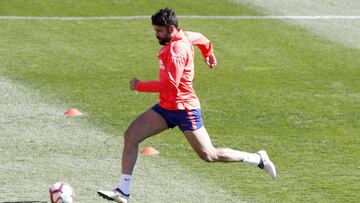 Diego Costa en un entrenamiento.