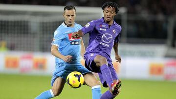 Juan Guillermo Cuadrado en sus primeros partidos con la Fiorentina 