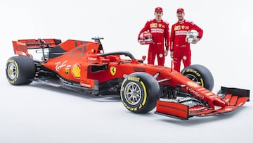 El Ferrari SF90 del Mundial de F1 2019, con Leclerc y Vettel. 