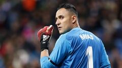 El guardameta costarricense del Real Madrid, Keylor Navas, durante un partido.