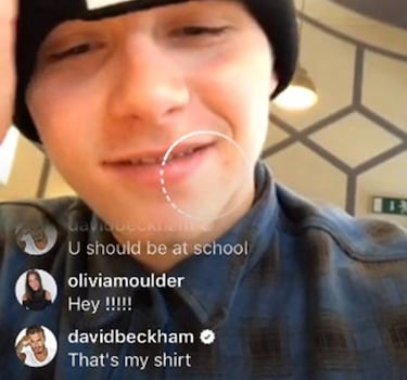 David Beckham trolea a su hijo Brooklyn en Instagram