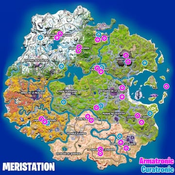 Todas las ubicaciones de M&aacute;quinas Expendedoras en Fortnite Temporada 4