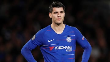 Morata en la Europa League.