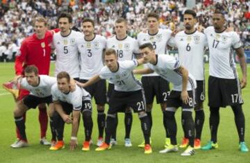 El once inicial de Alemania. 