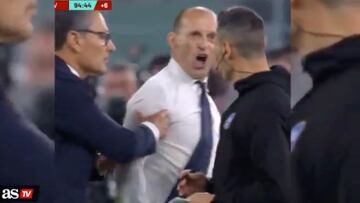 Massimiliano Allegri, sale expulsado del partido de Copa frente al Atalanta