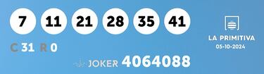 La Primitiva: comprobar los resultados del sorteo de hoy, sábado 5 de octubre