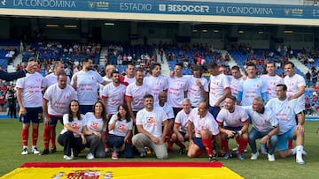 El emotivo saque de honor en el ‘Partido de Leyendas’
