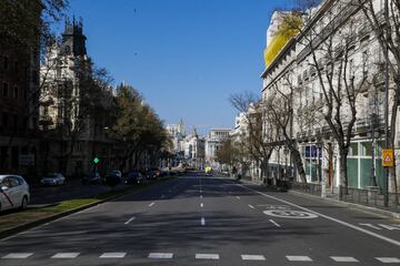 Madrid, vacío: las imágenes de cómo están sus calles