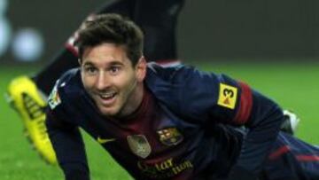 El astro argentino ayer, en el encuentro ante el Athletic.