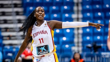 Awa Fam, en el partido de España ante Nueva Zelanda en el Premundial de Puerto Rico.